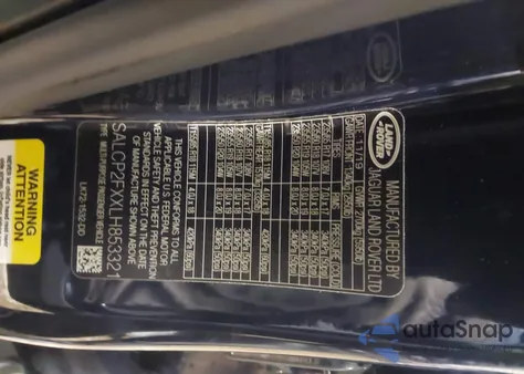 2020 Land Rover Discovery Sport Se z USA, uszkodzony, nr VIN SALCP2FXXLH853321